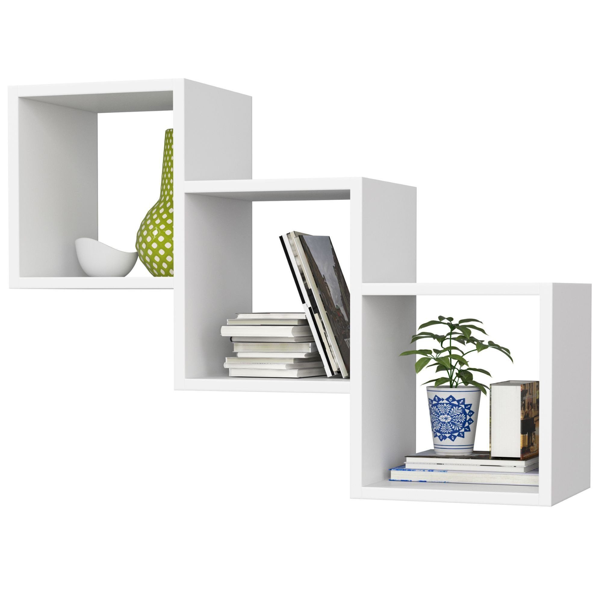 Raumhirsch Furniture Hängeregal Wandregal aus Laminat - Modernes Design für Jeden Raum - Bücherregal, Hochwertiges Hängeregal mit unsichtbarer Halterung, 60x20 cm