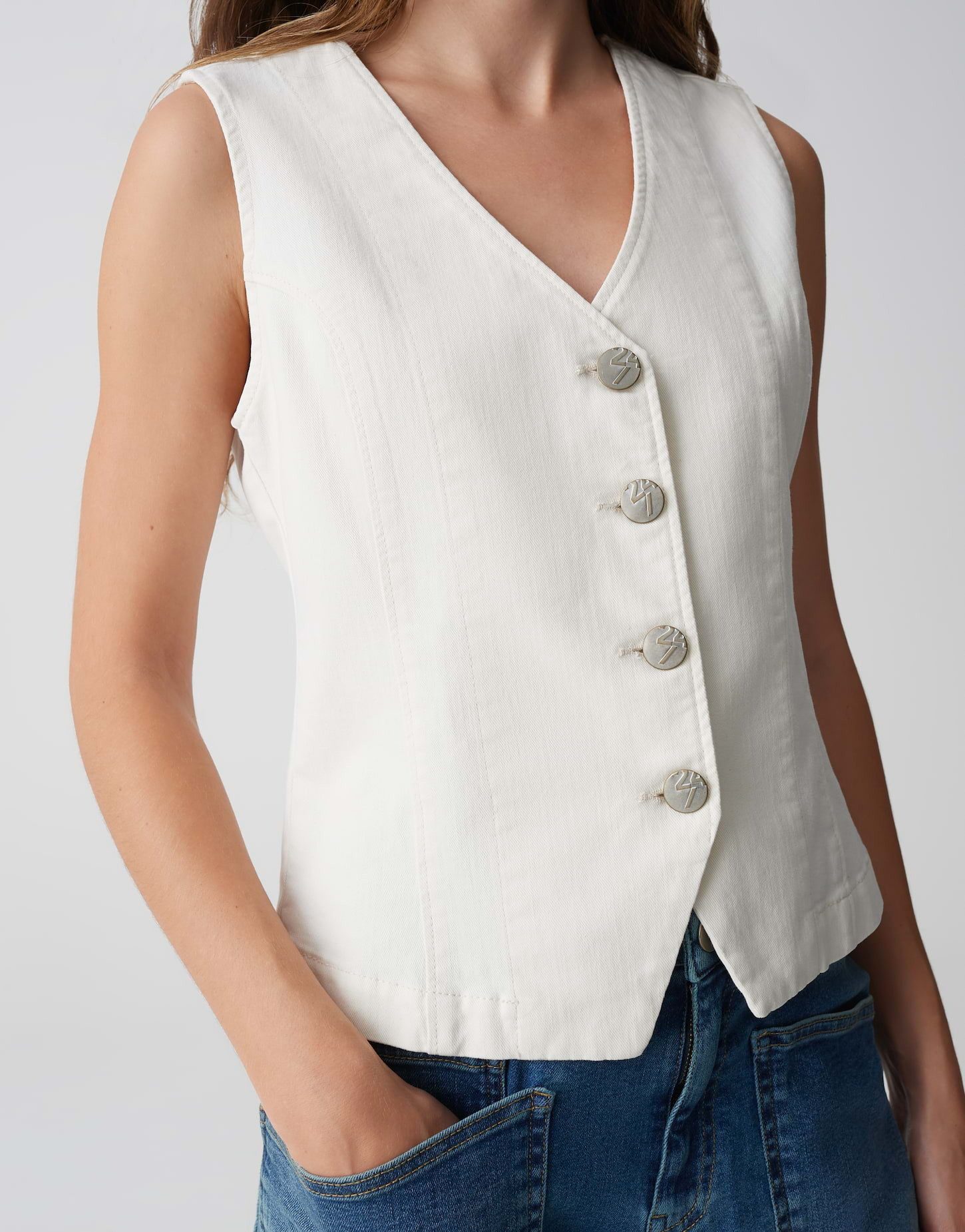 OPUS Anzugweste WILYA Slim mit Stretch-Anteil