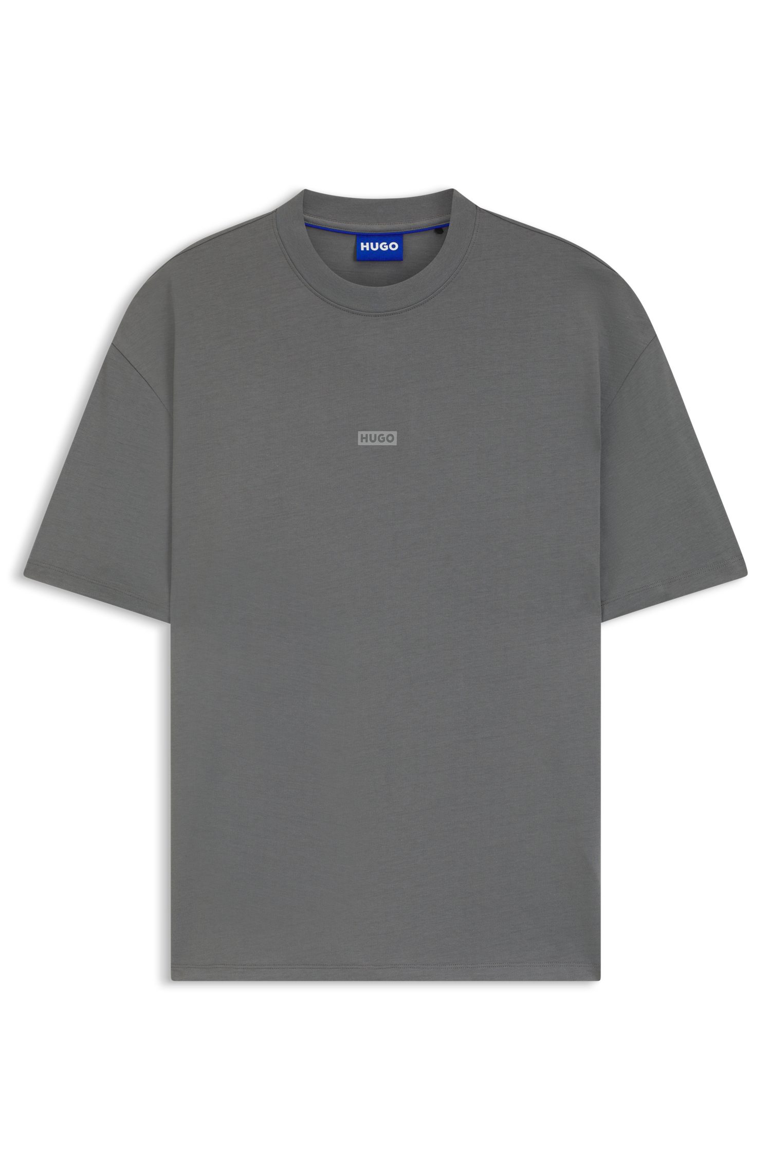 HUGO T-Shirt Nalono mit Logodruck, Oversized Look mit Backprint – Bild 5 von 5
