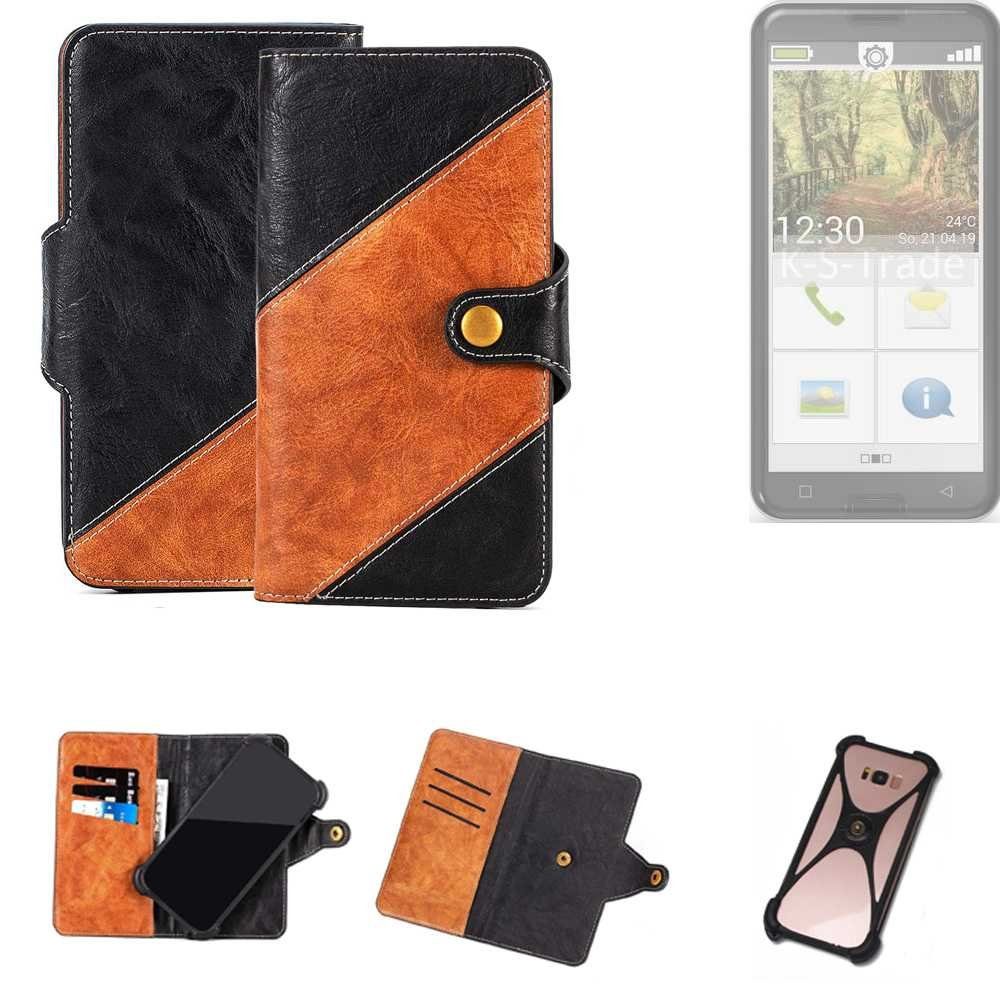 K-S-Trade Handyhülle für Emporia Smart.3, Handyhülle Schutzhülle Bookstyle Case Wallet-Case Handy Cover