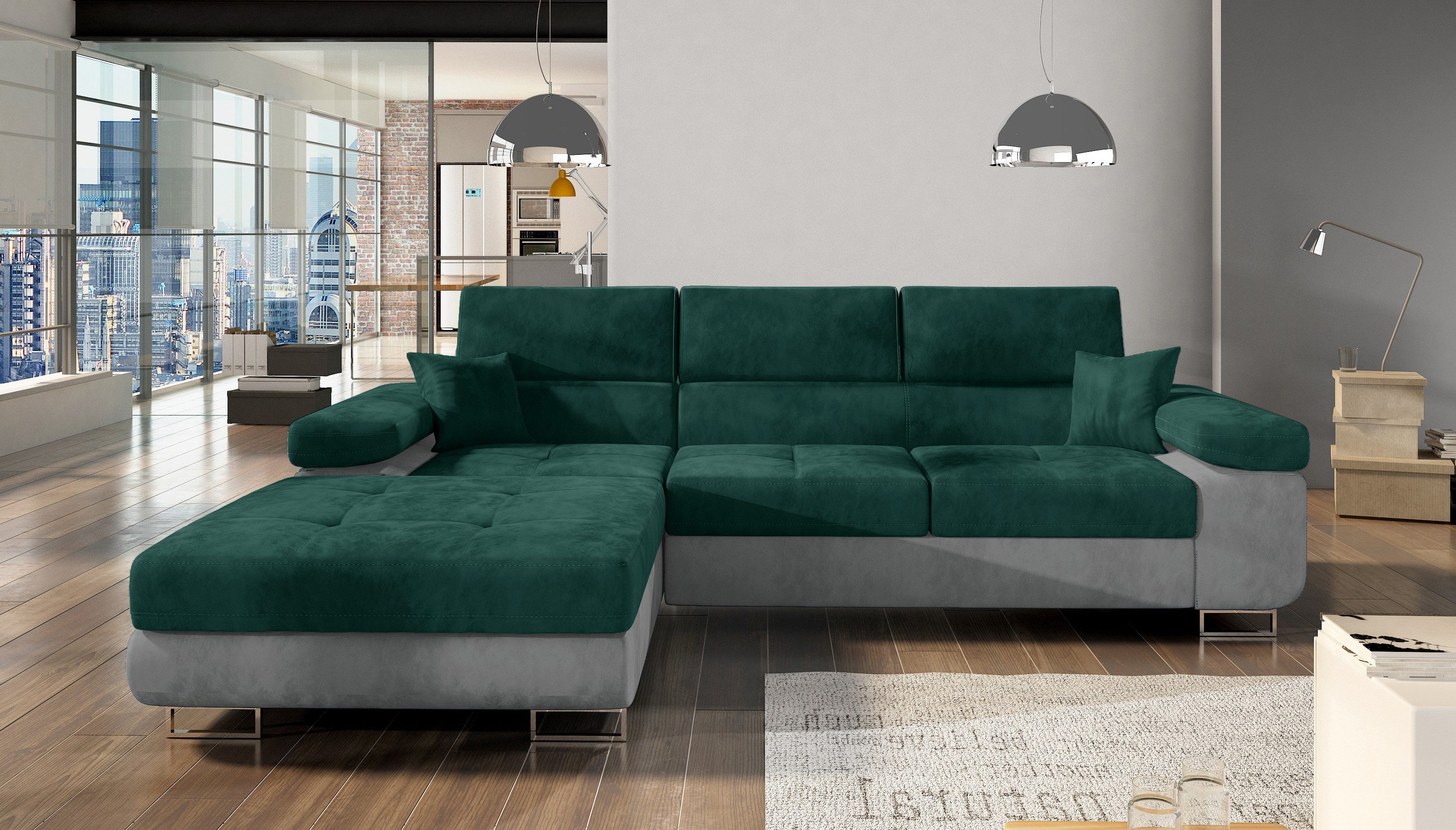 Dunkelgrün | Korpus: Hellgrau