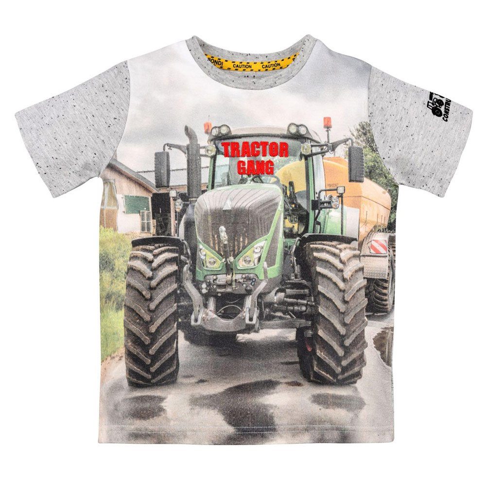 BONDI T-Shirt Jungen T-Shirt 'Traktor-Gang' 33177, Grey melange