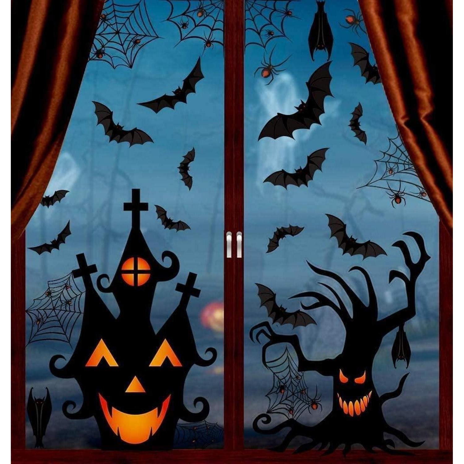 LuxusKollektion Fensterbild Aufkleber Halloween-Deko Nordic Elderly 8 Blätter