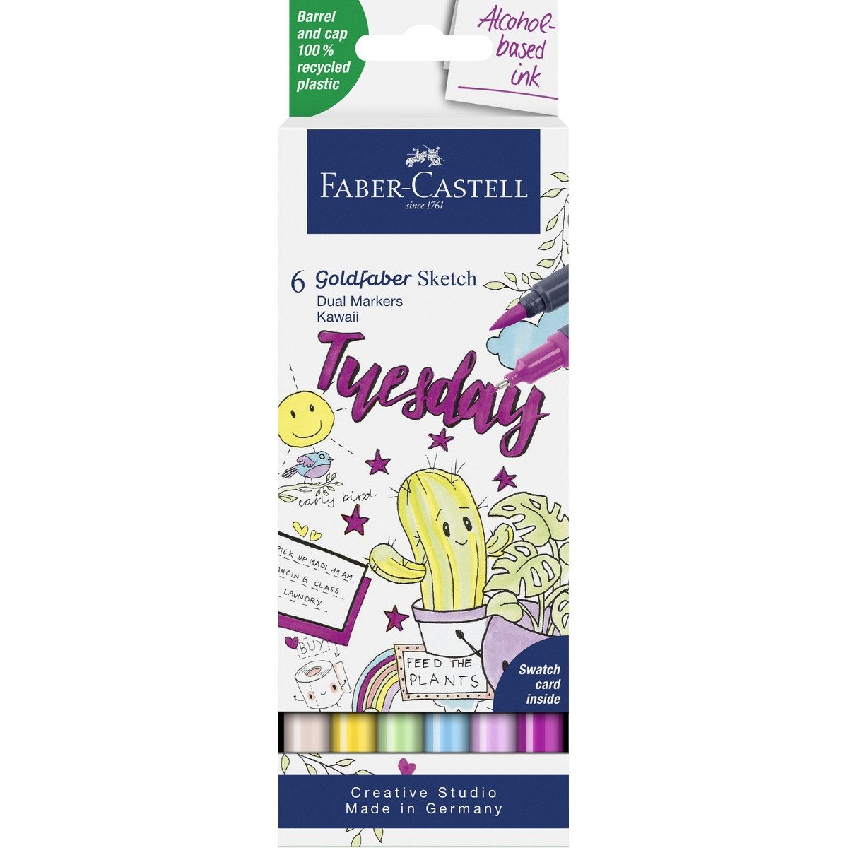 Faber-Castell Marker FABER-CASTELL Dual Marker Goldfaber Sketch Kawaii 6 Stück