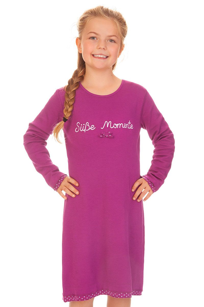 Pyjama Nachthemd Kinder - SÜßE MOMENTE - beere