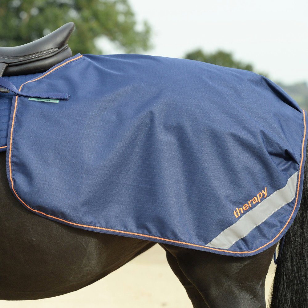 Bucas Ausreitdecke Bucas Therapy Quarter Sheet - navy/orange