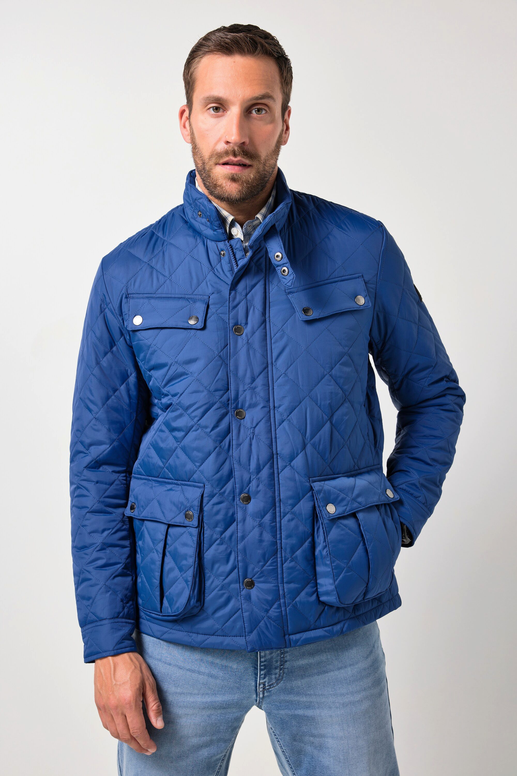 JP1880 Steppjacke Steppjacke Stehkragen viele Taschen