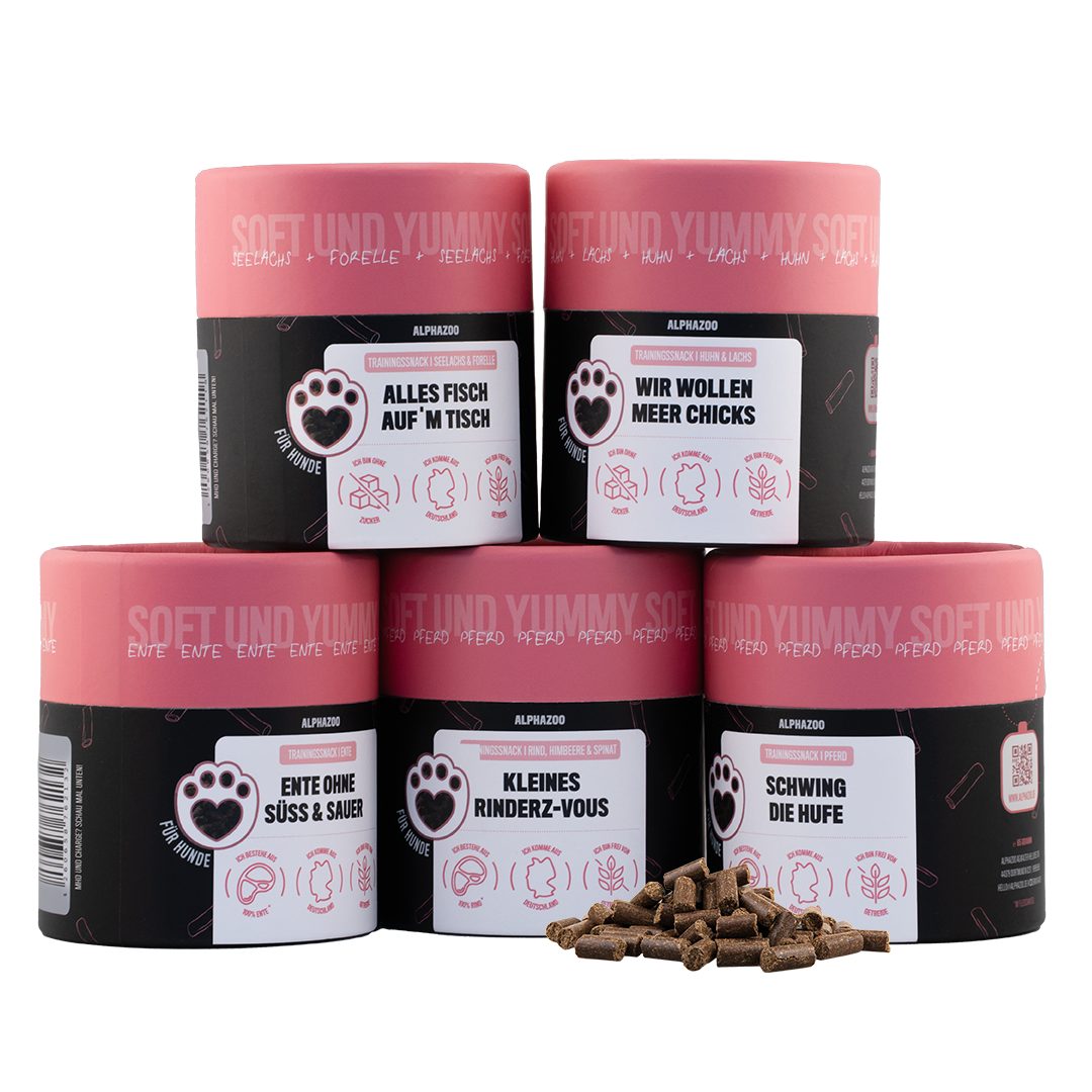 ALPHAZOO Probierset Leckerli Hund I Bundle Probierpaket, Snack für: Hund