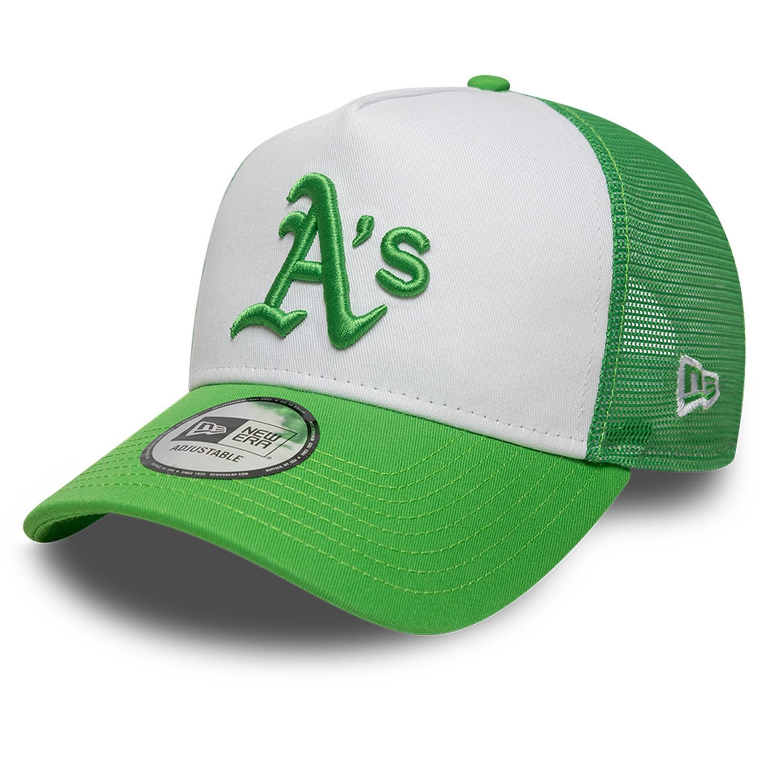 Trucker Cap AFrame Trucker Oakland Athletics lime
