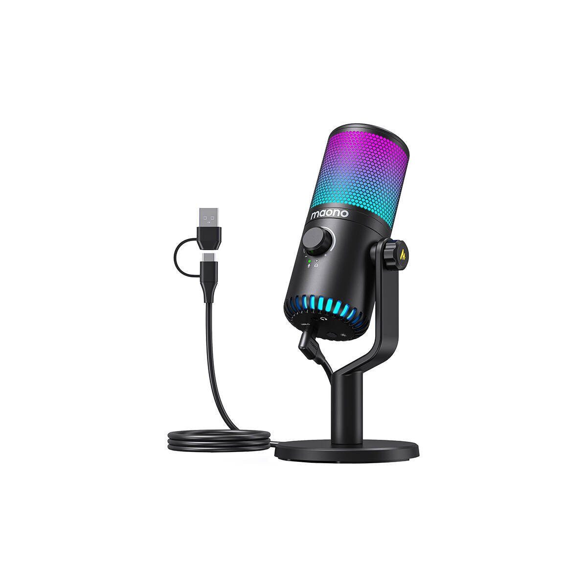 Maono Streaming-Mikrofon Maono DM30RGB USB Gaming Mikrofon