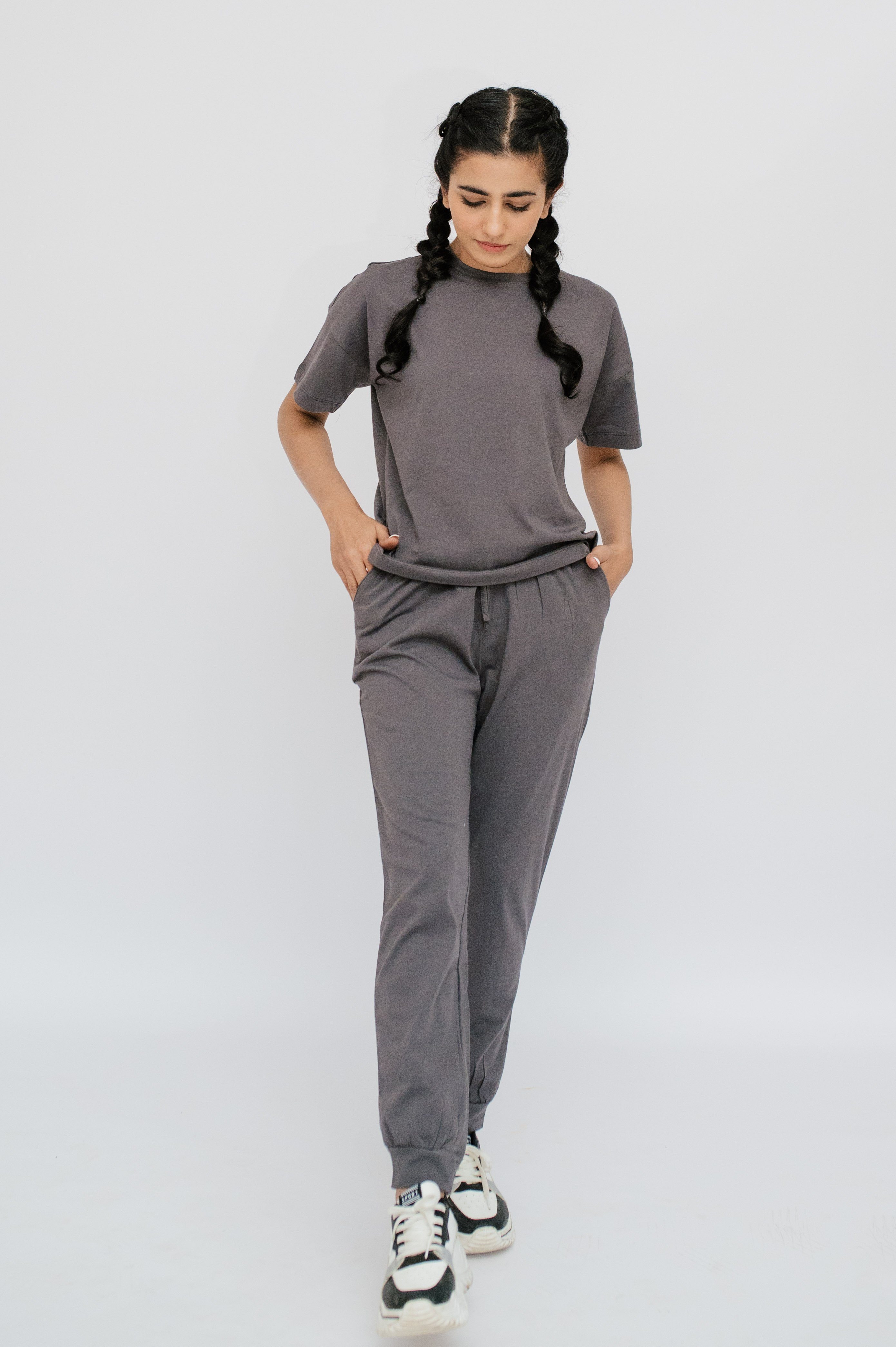 OFF Stück) (2 SNOOZE Loungewear 1 Set in tlg., Pyjama grau