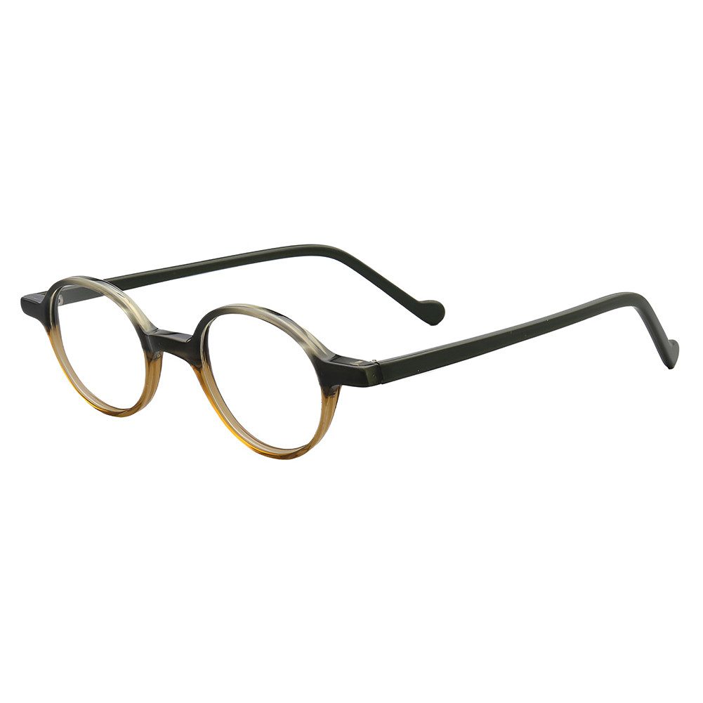 Brille Damen Herren Ohne Sehstärke Rundrahmen Blaulichtfilter Anti-Müdigkeit