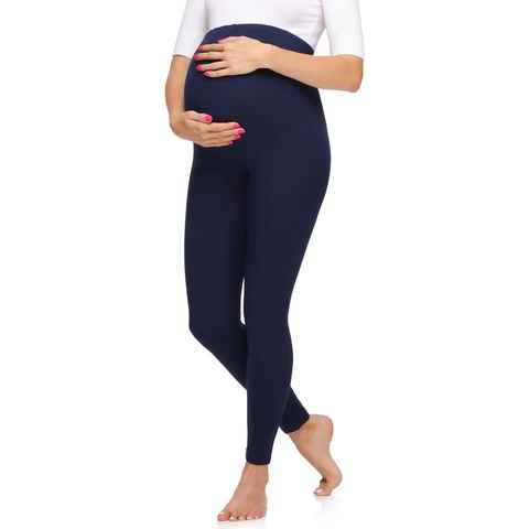 Merry Style Umstandsleggings Damen Lange Umstandsleggings aus Viskose MS10-297 (1-tlg) elastischer Bund