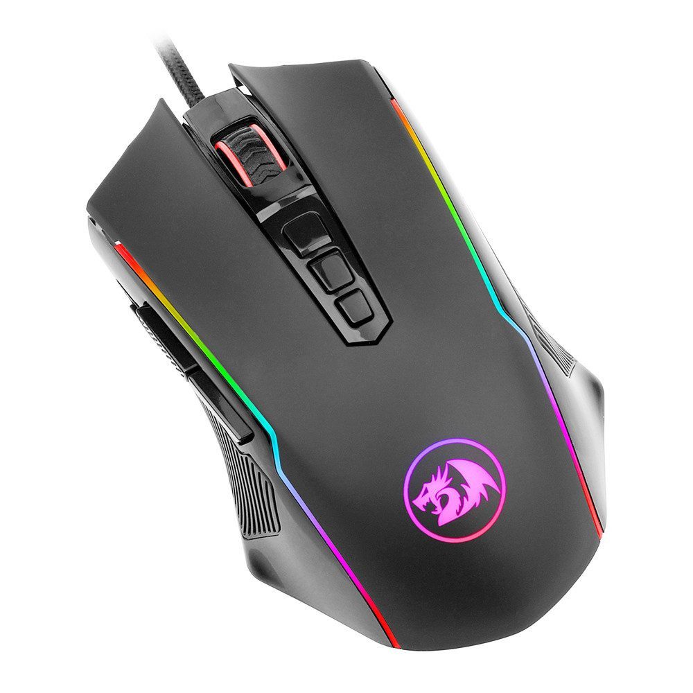 Redragon M910-K RGB-Kabel-Gaming-Maus Gaming-Maus (8000 DPI, mit 9 programmierbare Tasten und Feuertaste)