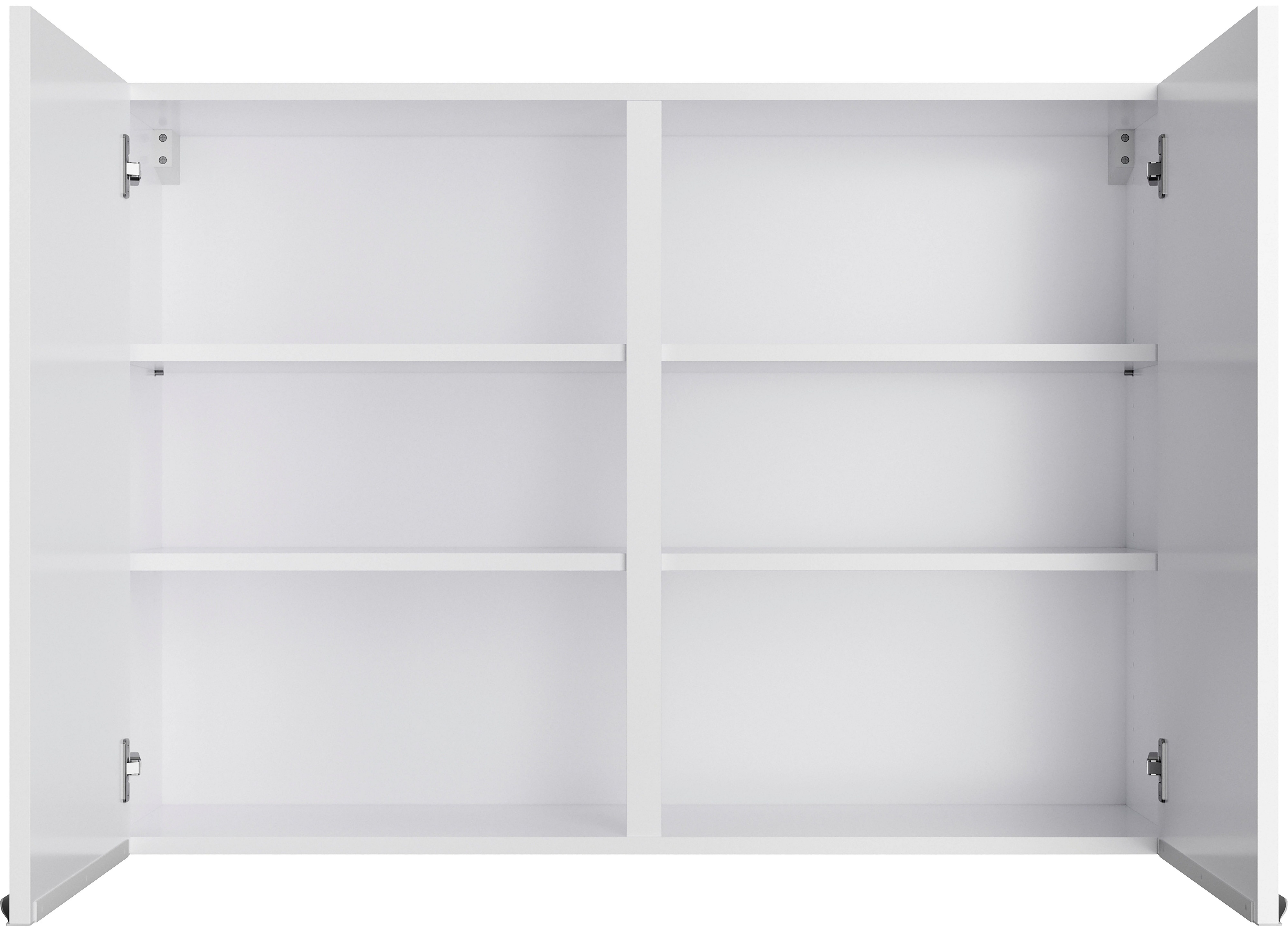 OPTIFIT Hängeschrank Lilly2 lackiert/weiß/Black Türen, 2 weiß cm, Stone 100 Einlegeböden 4 Breite