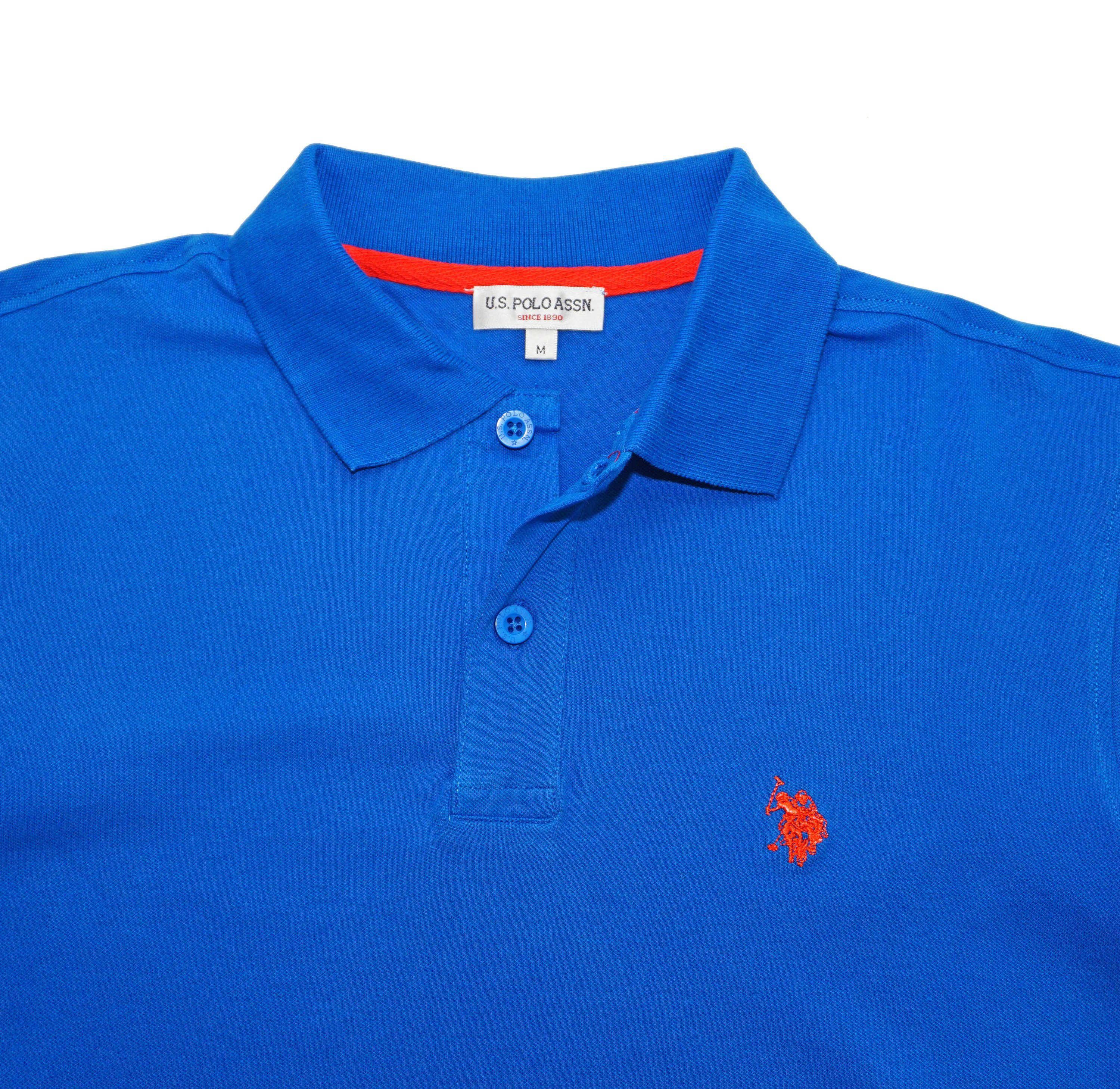U.S. Polo Assn Poloshirt Shirt blau Shortsleeve Poloshirt Basic (1-tlg) Polo
