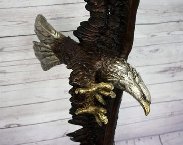 Bronzeskulpturen Skulptur Bronzefigur Adler im Flug