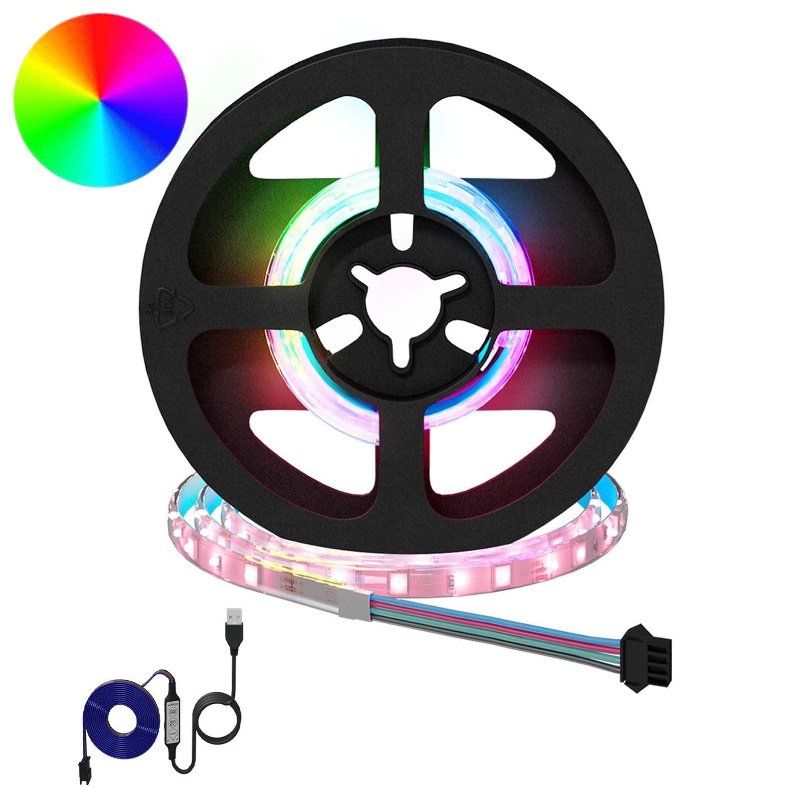 vidaXL Lichterschlauch LED Streifen 2 pcs Schwarz und Transparent 250 mm