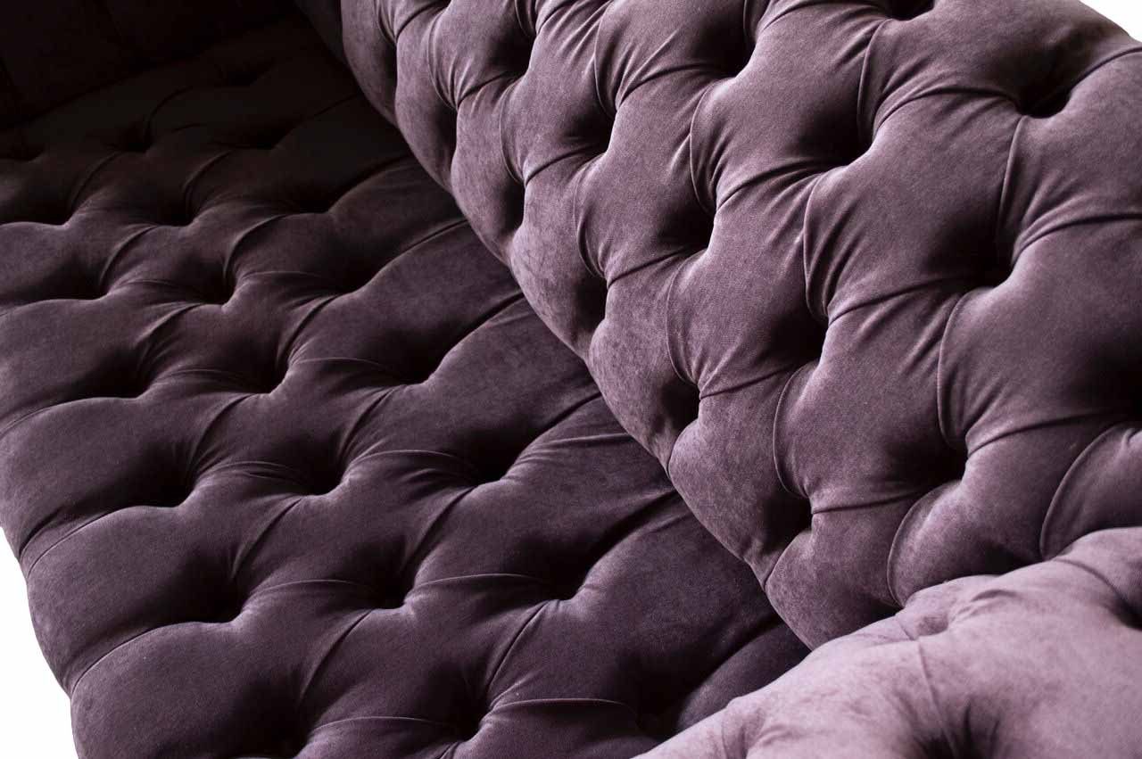 Sofa Chesterfield Klassisch Couch Textil Chesterfield-Sofa, Sofas JVmoebel Wohnzimmer Design