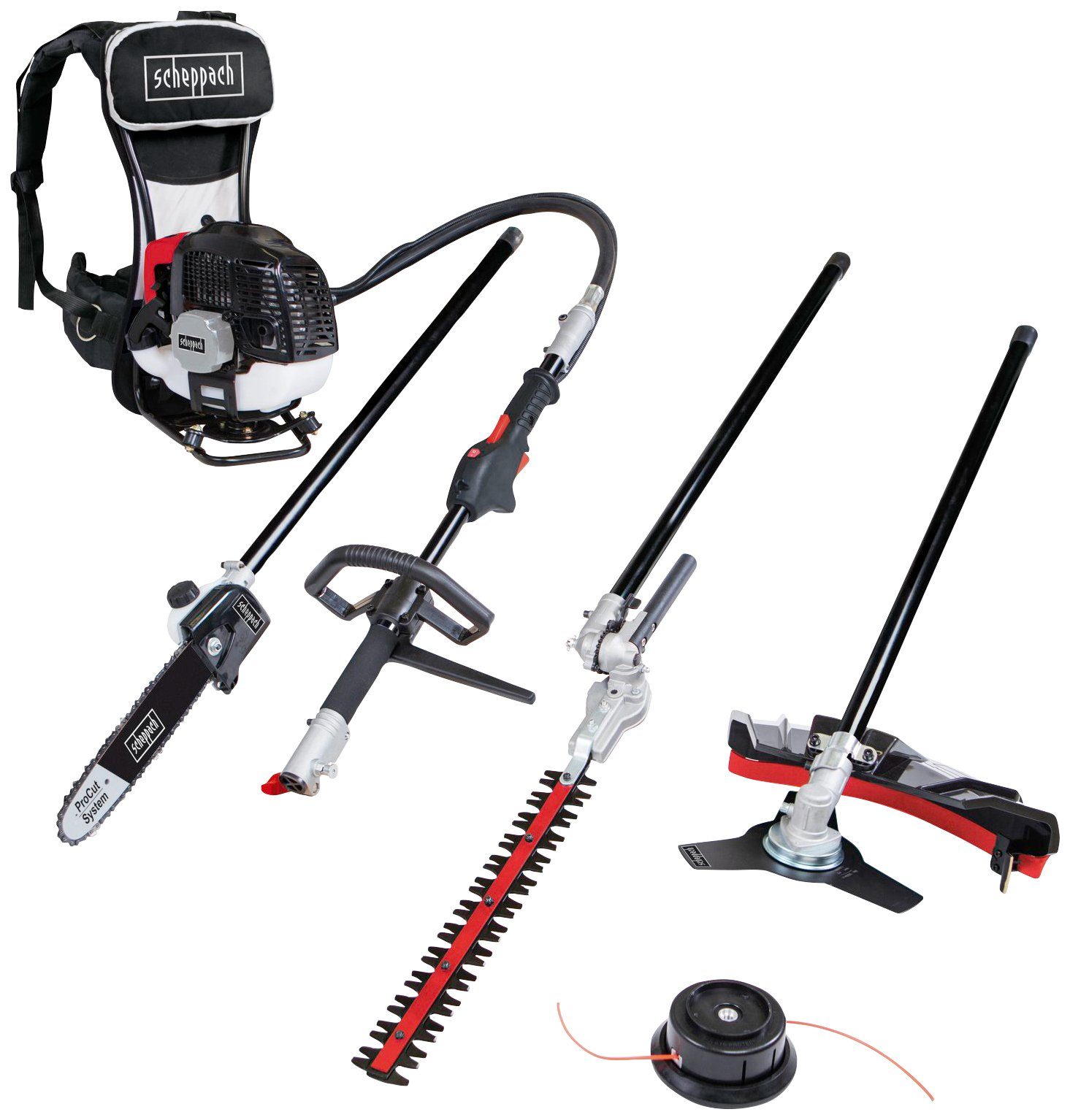 Scheppach Benzin-Motorsense MFH5300-4BP 4in1 ProCut, 25,5 günstig online kaufen