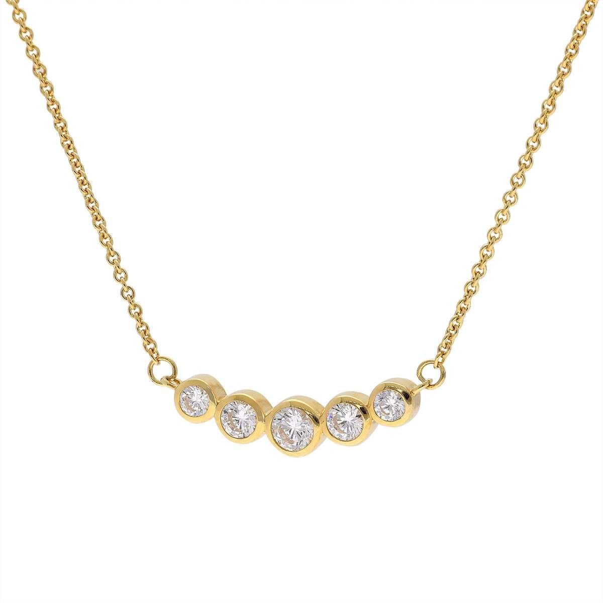 Glizz Goldkette GL8811, für Damen Gold 333/8K Zirkonia-Collier