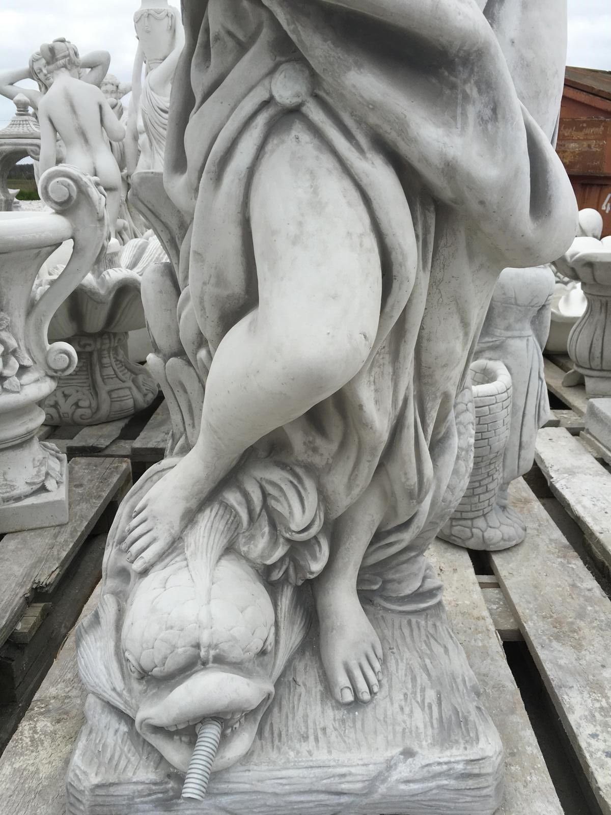 Teichfontäne Gartenfigur Skulptur Wohndesign Antikes Gartenfigur Fontänenfigur Griechische Tierfigug