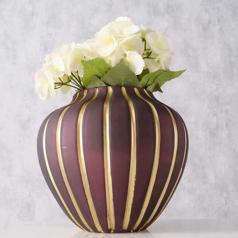 BOLTZE Dekovase "Keana" aus Glas in dunkelrot matt H23cm, Vase