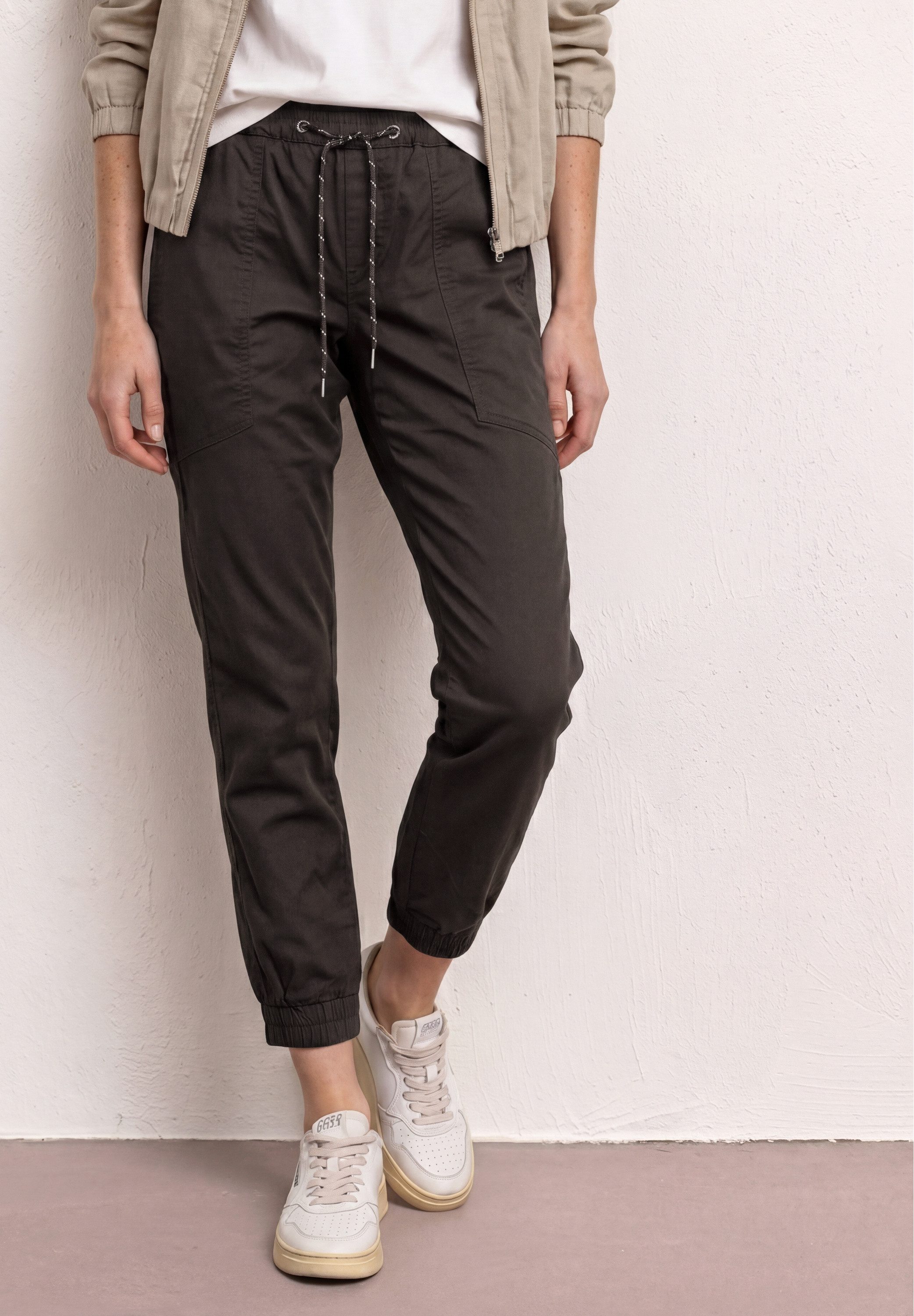 STREET ONE Jogger Pants aus Baumwolle mit Stretchanteil
