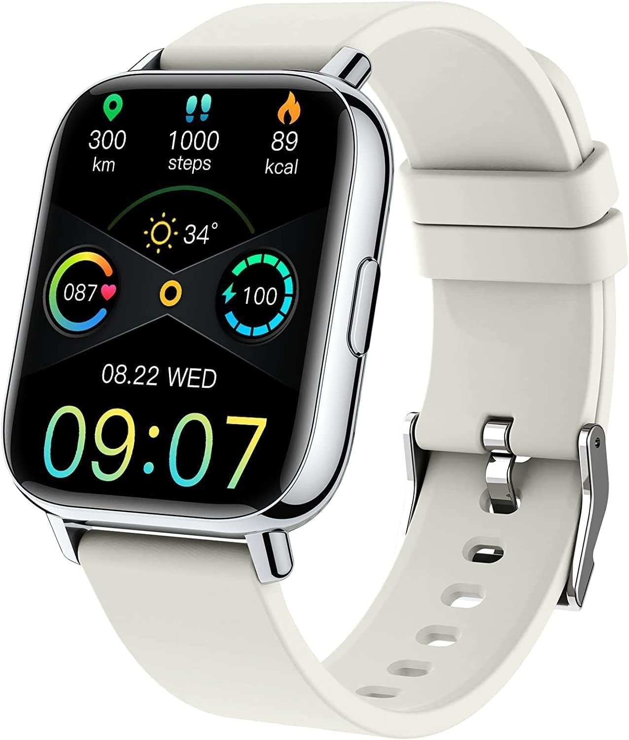 JUNG UAUE Smartwatch Damen & Herren Fitnessuhr, mit Bluetooth Smartwatch (4,29 cm/1,69 Zoll) 7 Tage Akku, 100+ Trainingsmodi, mit Android / iOS, Smarte Uhr für Sport, Smart Uhr Herren, Fitnesstracker, Wasserdicht, Schrittzähler Uhr, Fitnessuhr, Fitness Tracker, Sportuhr, Sportuhren Damen Herren Sport