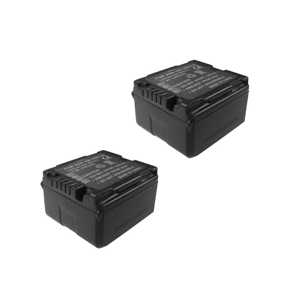 Trade-Shop 2x Akku passend für Panasonic HDC SD20 SD100 SD200 SD300 SD600 SD707 Kamera-Akku Li-Ion 1500 mAh (7,4 V)