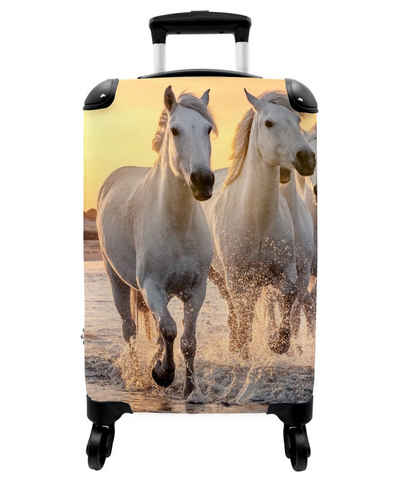 NoBoringSuitcases.com© Kinderkoffer Pferd - Meer - Sonnenuntergang - Tiere - Kind 55x35x20cm, 4 Rollen, Reisetasche mit rollen, Handgepäck für Ferien, Kindertrolley, Koffer