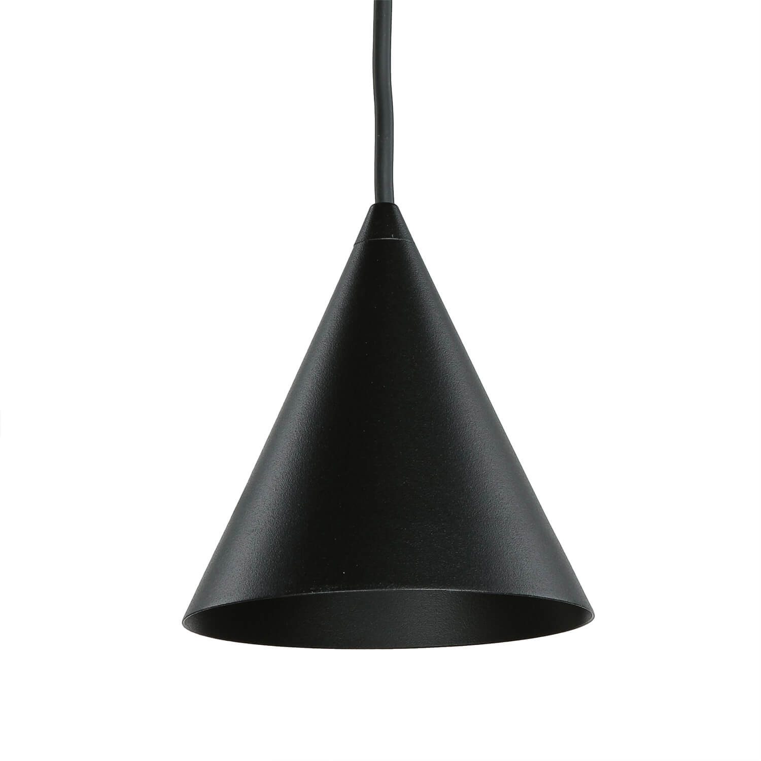 Licht-Erlebnisse Pendelleuchte ZAGON, ohne Leuchtmittel, Metall GU10 rund Ø 11 cm H: max. 130 cm Schwarz Modern Hängelampe – Bild 3 von 5