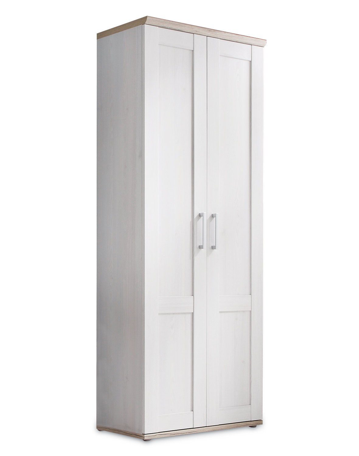 Garderobenschrank ROMANCE, B 76 x H 201 cm, Sibiu Lärche Dekor Eiche Sanremo Dekor, mit 2 Türen