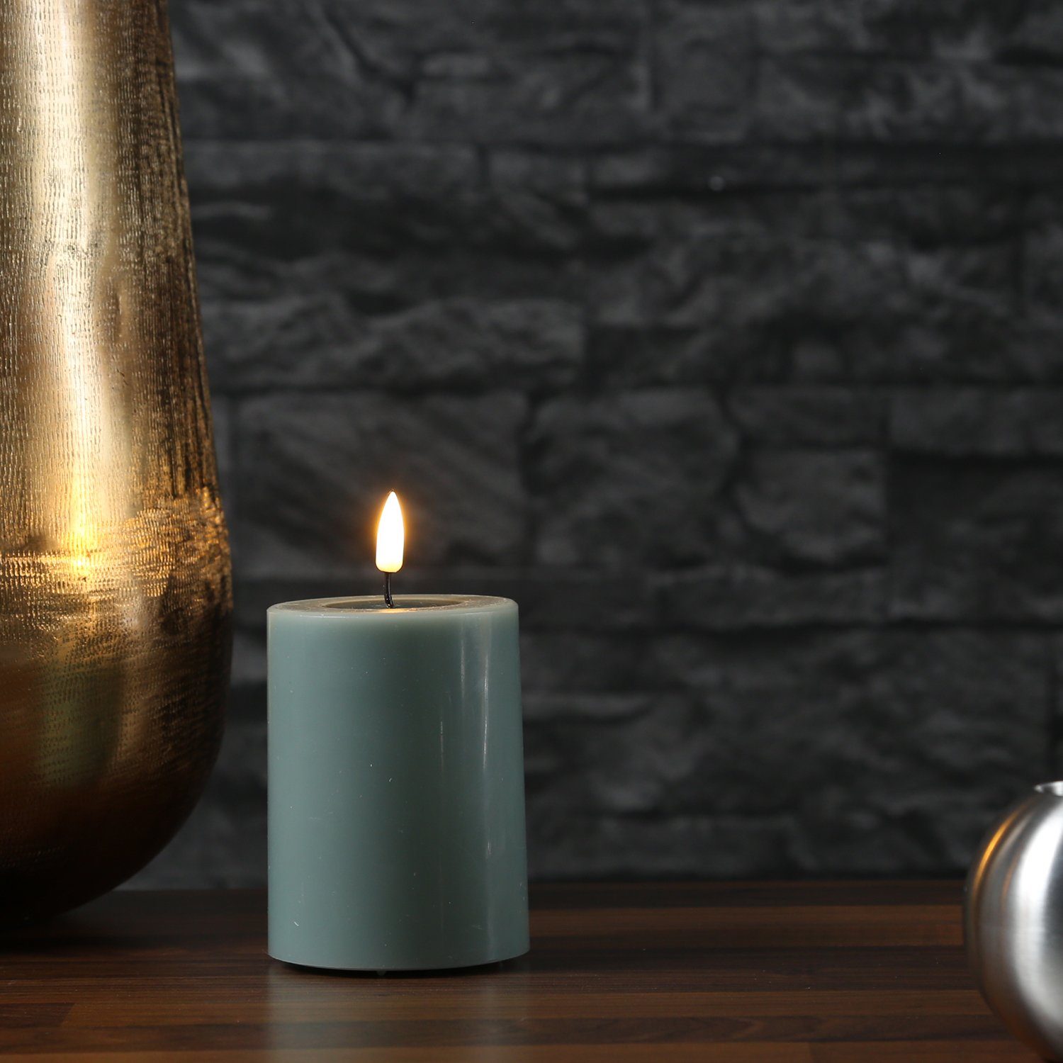 Deluxe Homeart LED-Kerze Mia Deluxe Echtwachs flackernde Flamme H: 10cm D: günstig online kaufen