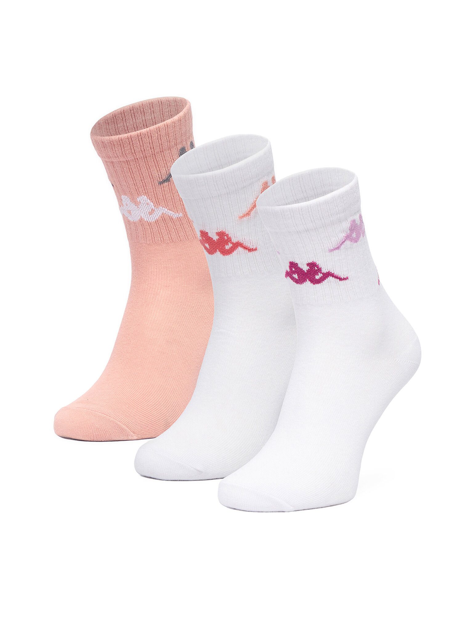 Kappa Basicsocken Kappa Damen lange Socken Weiß, Pink KAPPA-CEO_KR_KAPPA_001_W_AW25 (3-P