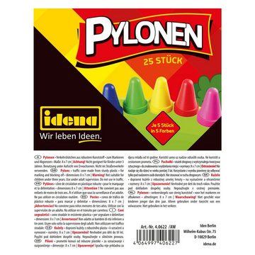 Idena Pylone Idena 40622 - Pylonen 25 Stück, farbig sortierte Warn-Kegel aus Kunsts (25 St)