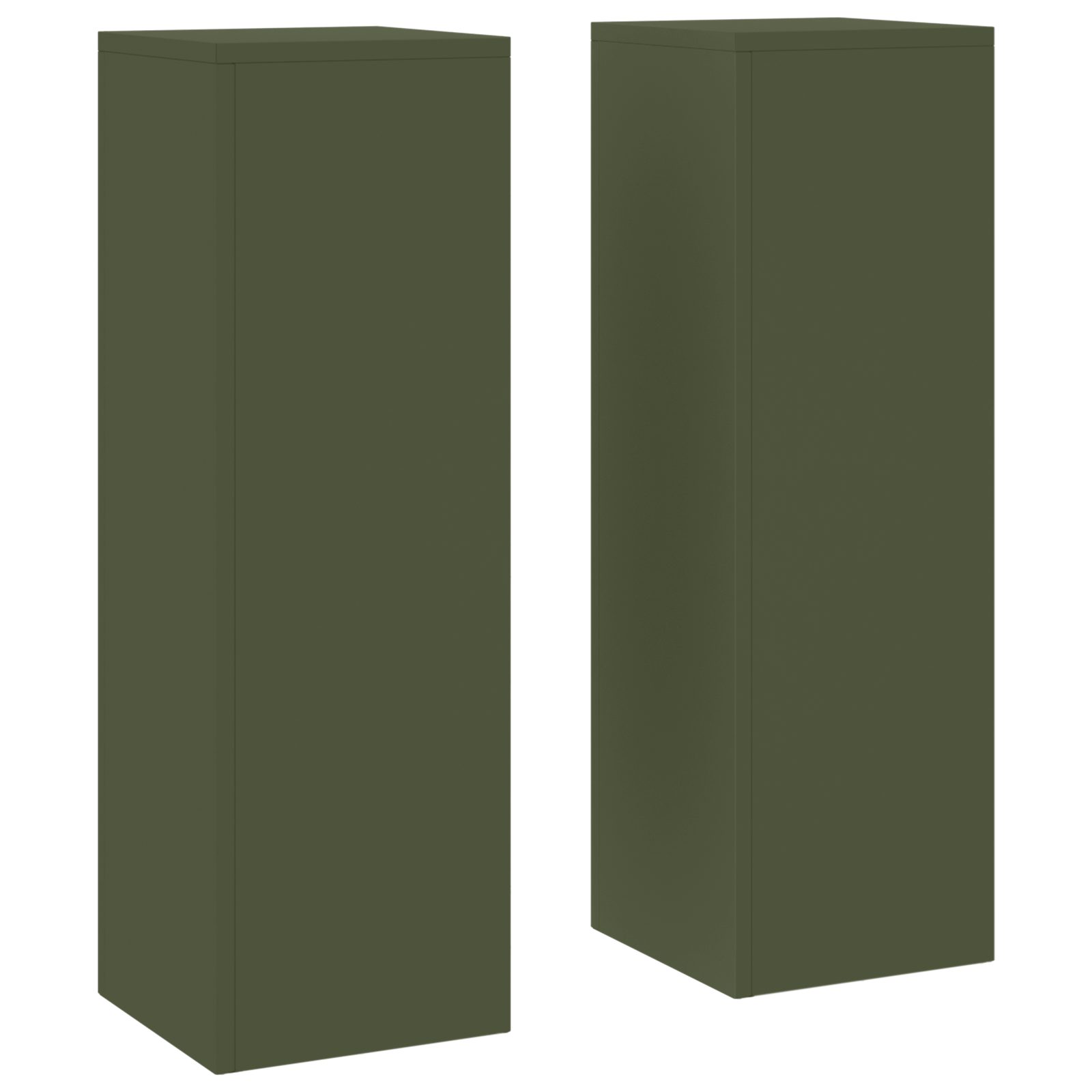 vidaXL Blumenständer Outdoor-Pflanzensäulen 2 Stk. Olivgrün günstig online kaufen