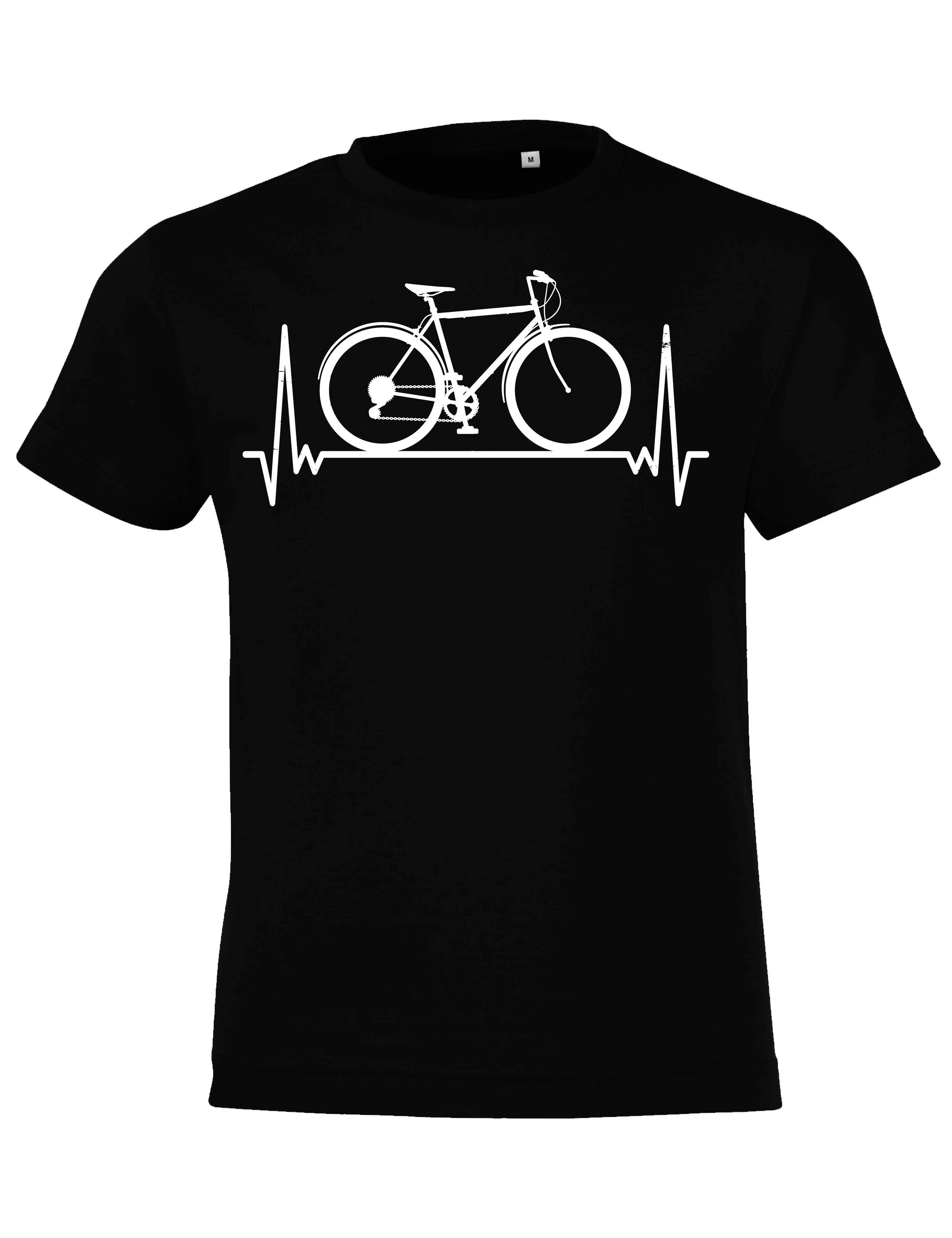 Youth Designz T-Shirt Heartbeat Fahrrad Kinder Shirt mit trendigem Frontprint