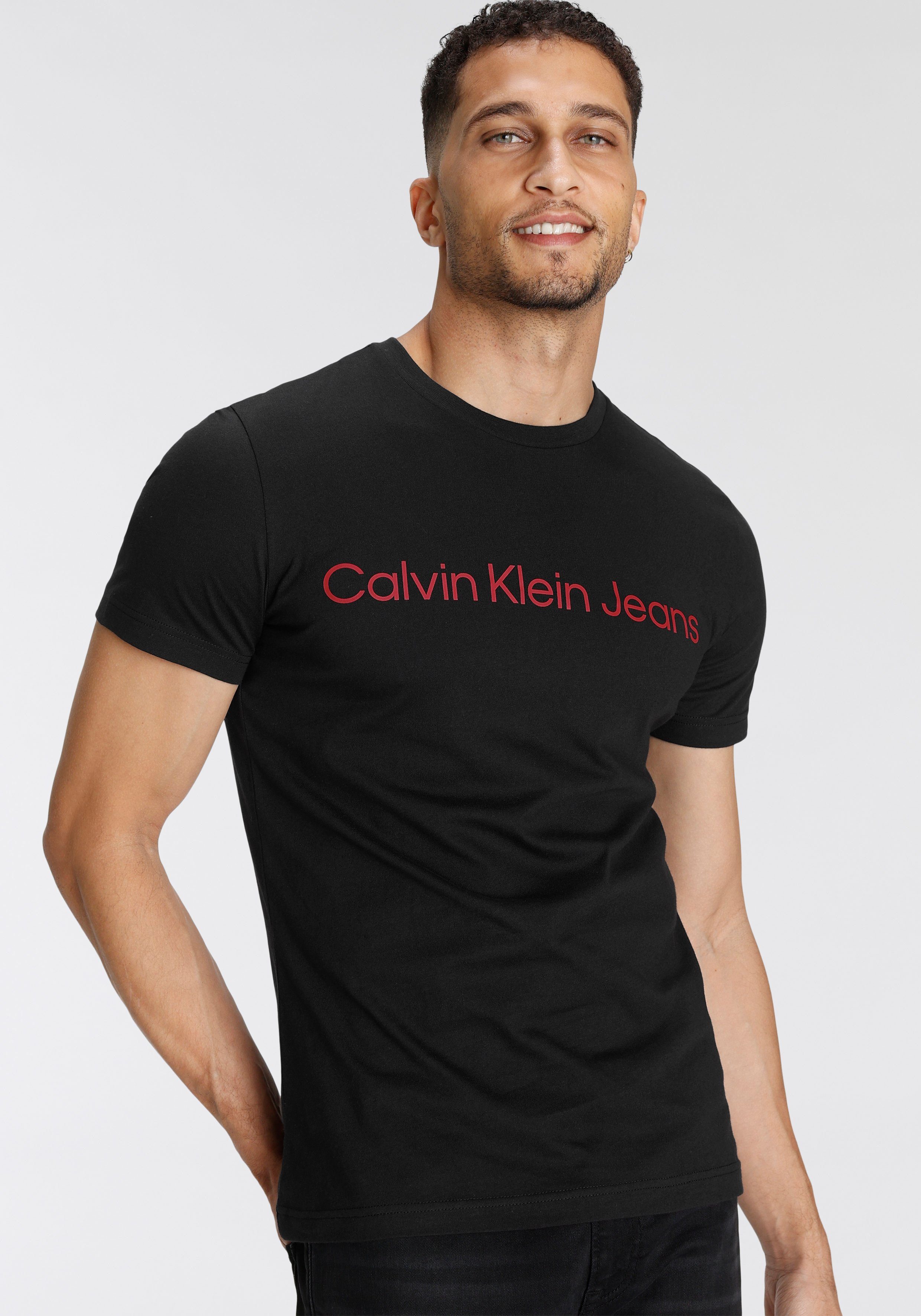 Calvin Klein Jeans T-Shirt Black Salsa Ck TEE INSTITUTIONAL CORE LOGO SLIM 