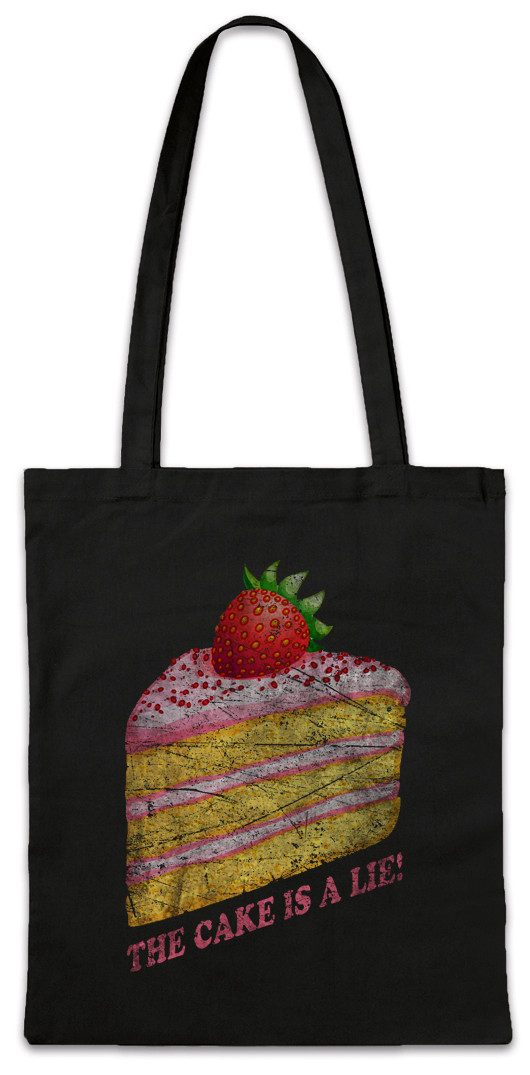 Beuteltasche The Cake Is A Lie Stofftasche Game Gamer Shooter Portal Kucken GLados