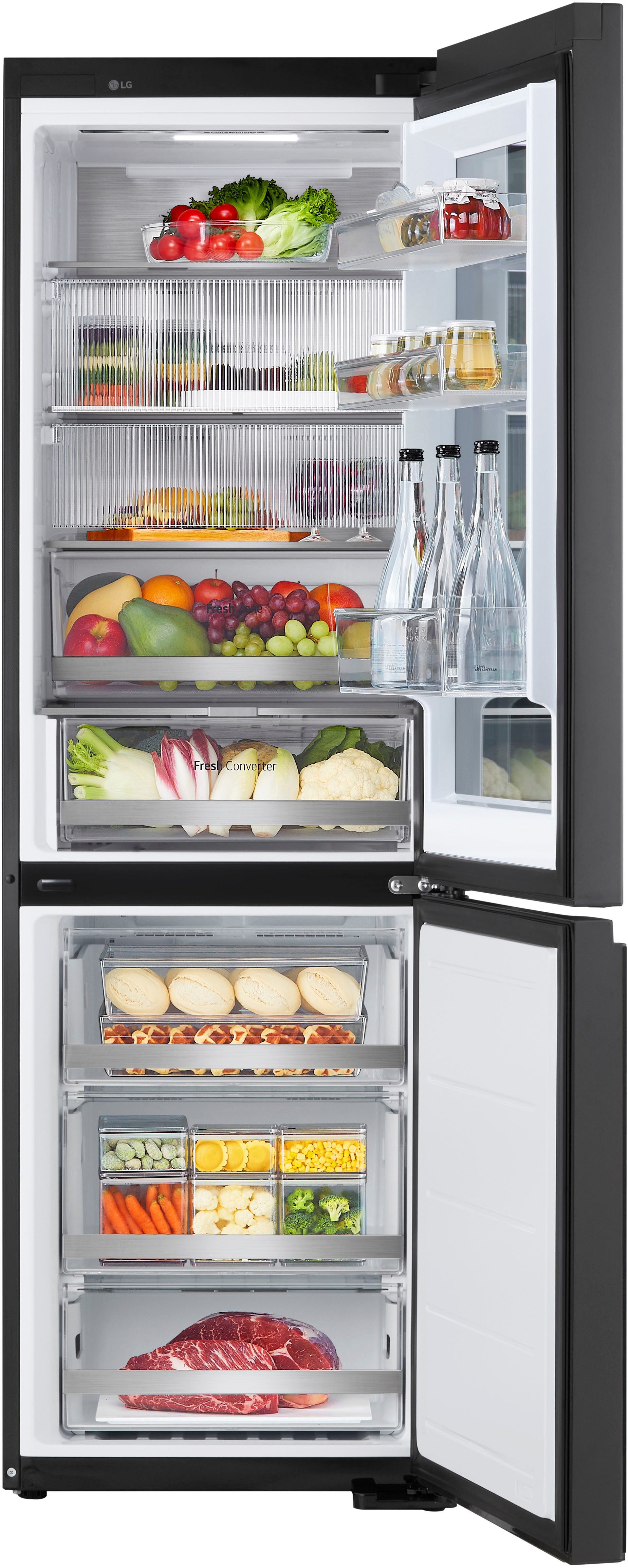 LG Kühl-/Gefrierkombination InstaView® GBG5160CEV, 186 cm hoch, 59,5 cm breit