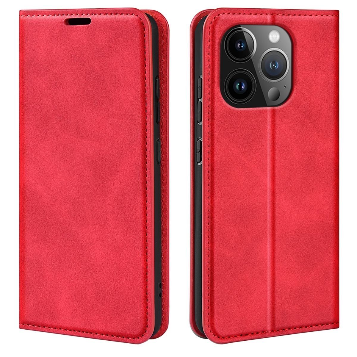 König Design Handyhülle Apple iPhone 15 Pro, Schutzhülle Schutztasche Case Cover Etuis Wallet Klapptasche Bookstyle
