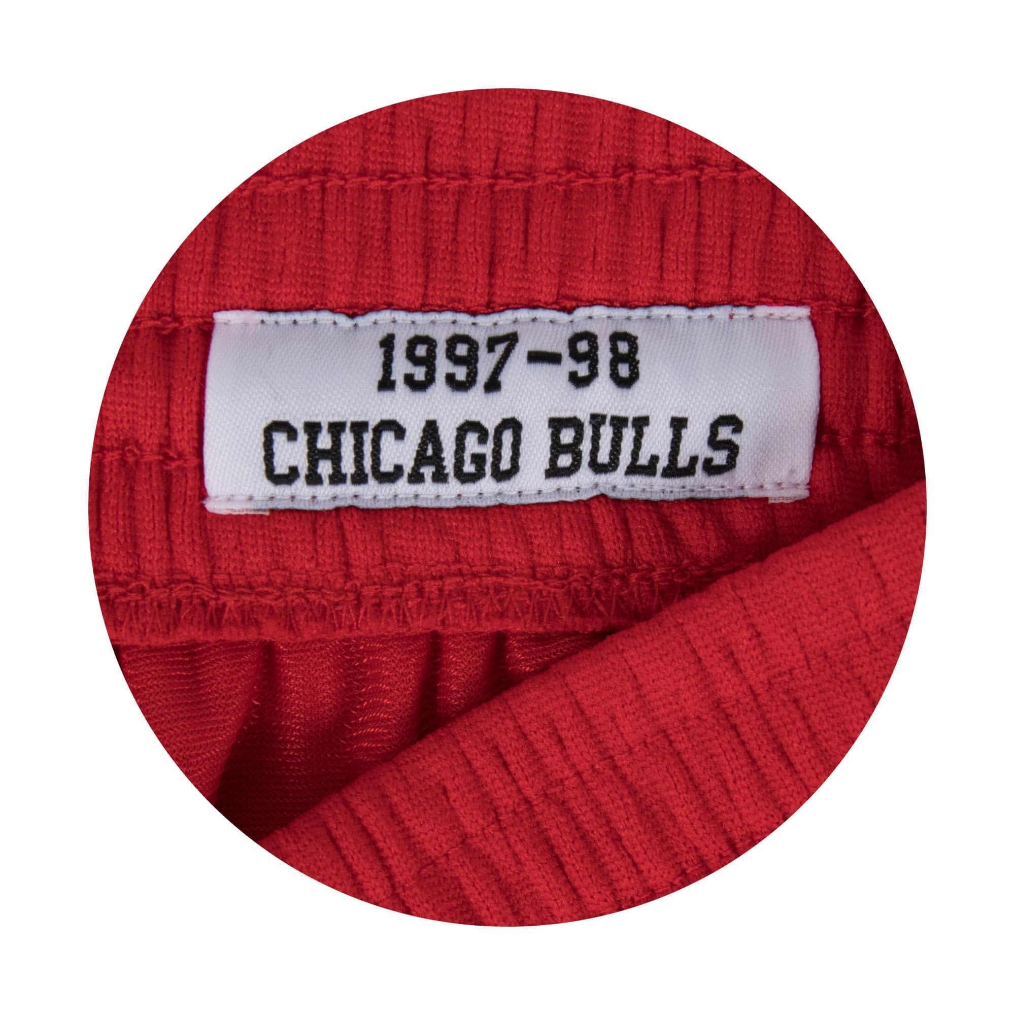 Bulls Trainingshose 1997-98 Ness & Mitchell (1-tlg) Road Chicago rot