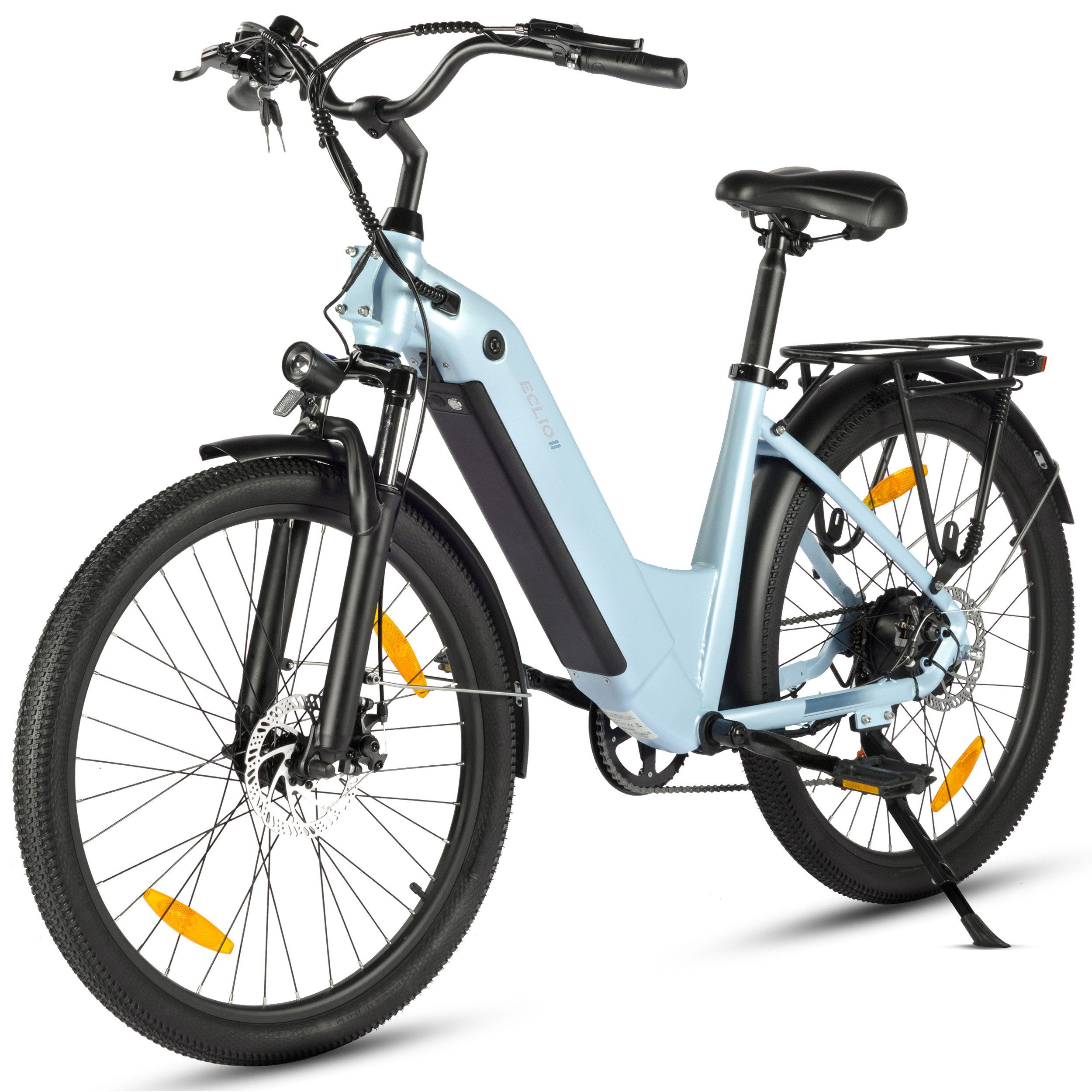 E-Bike Cityrad e bike für herren 26 zoll 18.2AH 36V 655WH damen 120km Elektrofahrrad