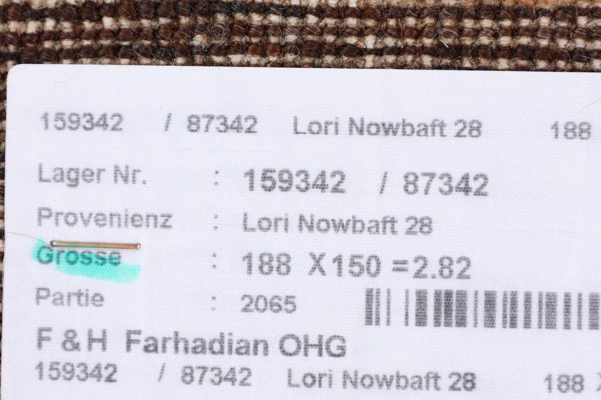Nowbaft Nain Trading, Gabbeh 12 rechteckig, Moderner, mm Perser Handgeknüpfter 151x187 Orientteppich Höhe: Loribaft