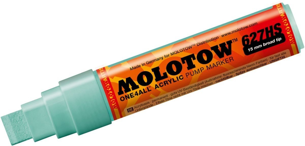 MOLOTOW Permanentmarker Permanentmarker One4All 627 HS nachfüllbar 15mm lagoblau pastell