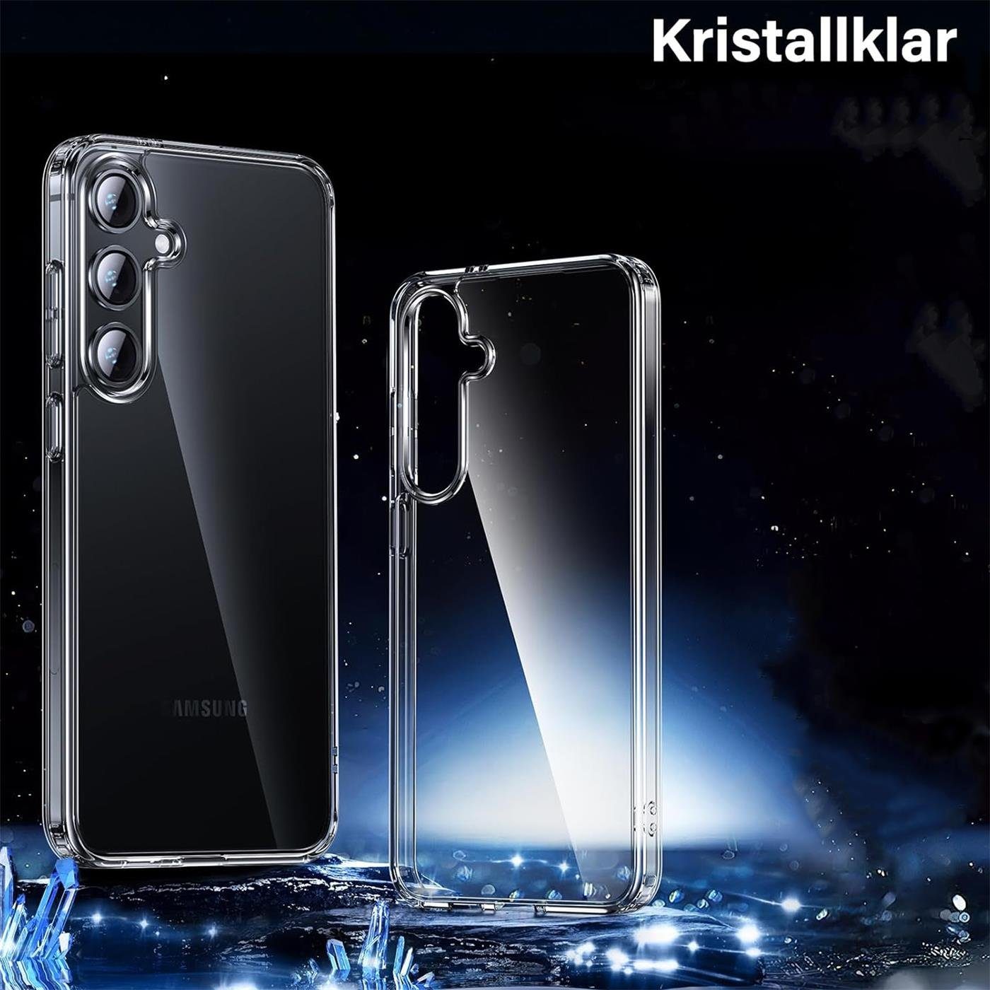 CoolGadget Handyhülle Silikon Handy Hülle Slim für Samsung Galaxy S24 6,2 Zoll, dünne TPU Schutzhülle Case in transparent / durchsichtig – Bild 5 von 5
