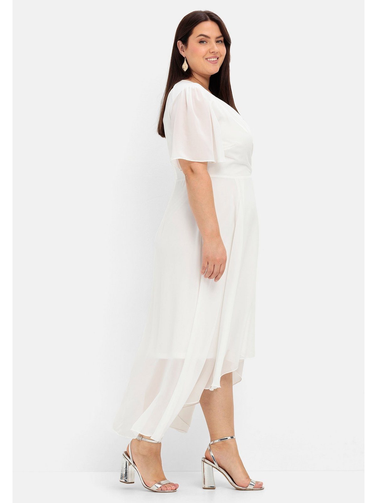 Sheego Chiffonkleid Große Größen im Lagenlook, mit Unterkleid