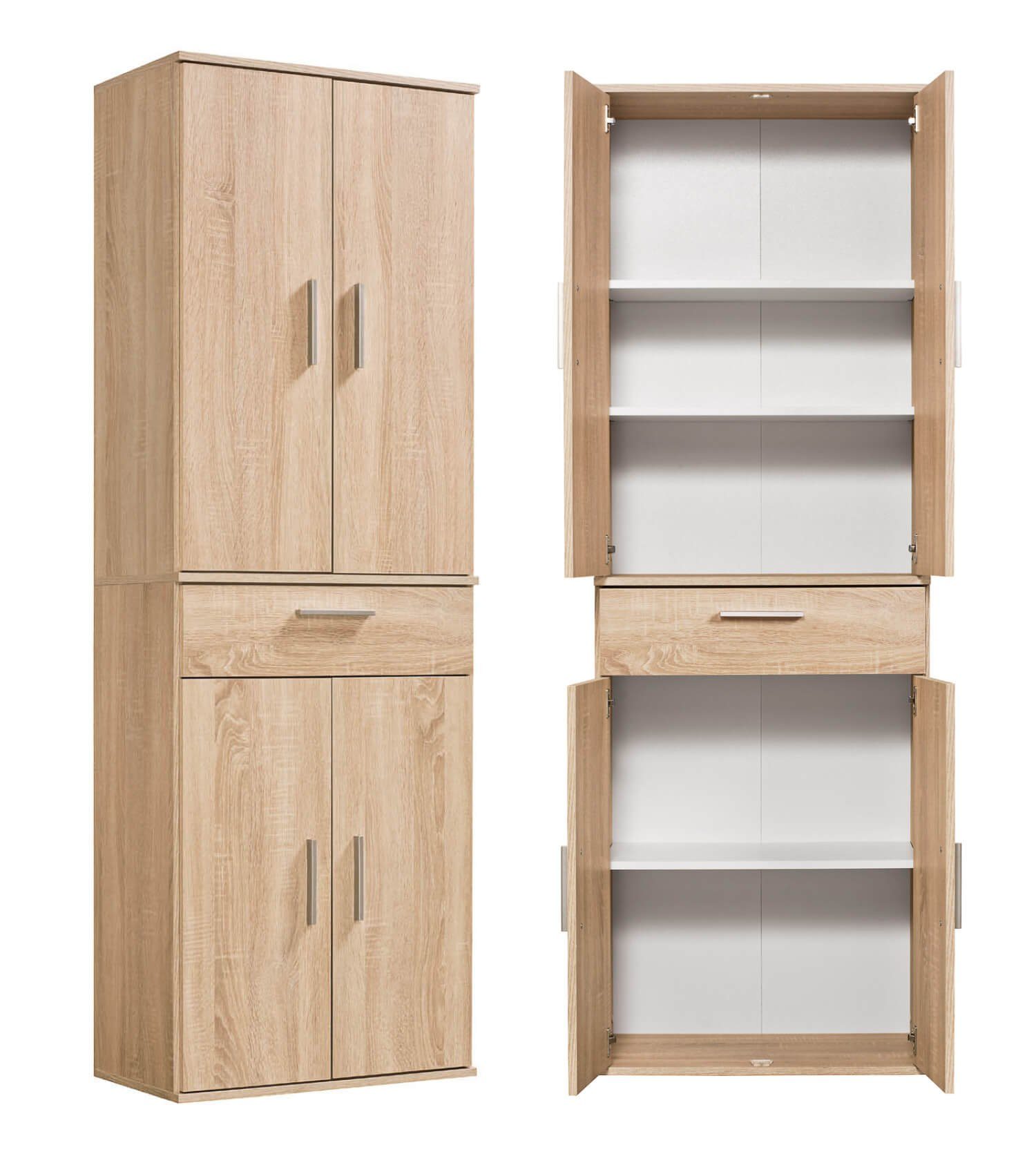 Schuhschrank, Praktische Sonoma mokebo Apothekerschrank, Eiche Mehrzweckschrank Braun Sonoma Vorratschrank, Eiche | Höhe) Küchenschrank (180cm Der