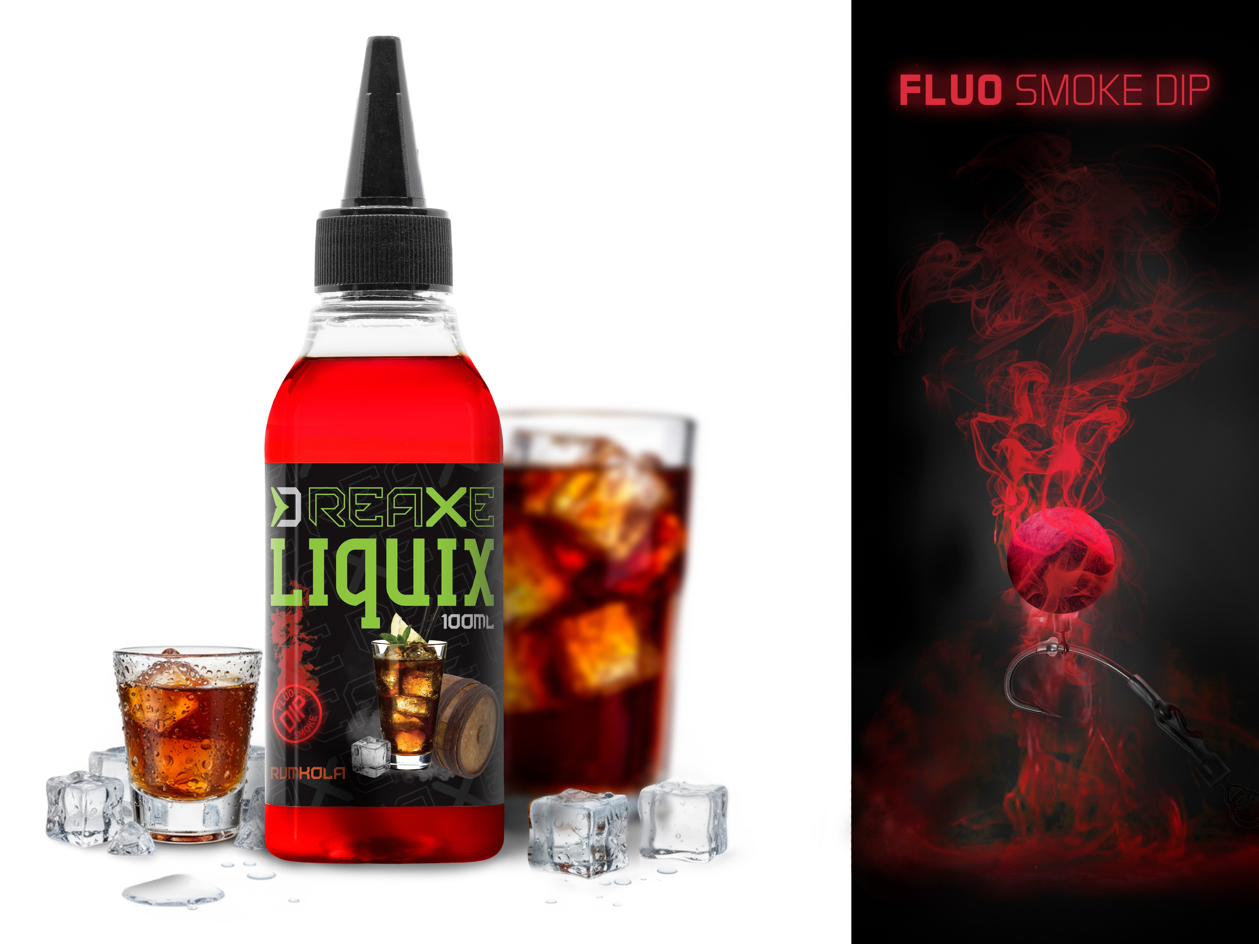 Kunstköder Fluo dip D SNAX LiquiX 100ml / Rum – Cola / Köder PVA